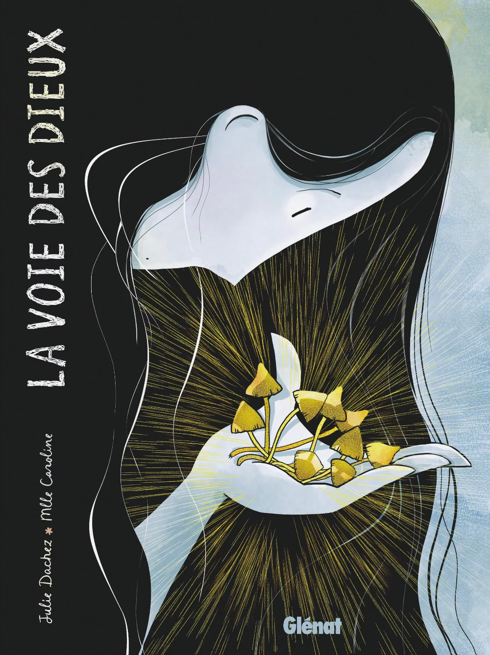Couverture de la bande dessinée La Voie des Dieux, écrite par Julie Dachez et illustrée par Mlle Caroline